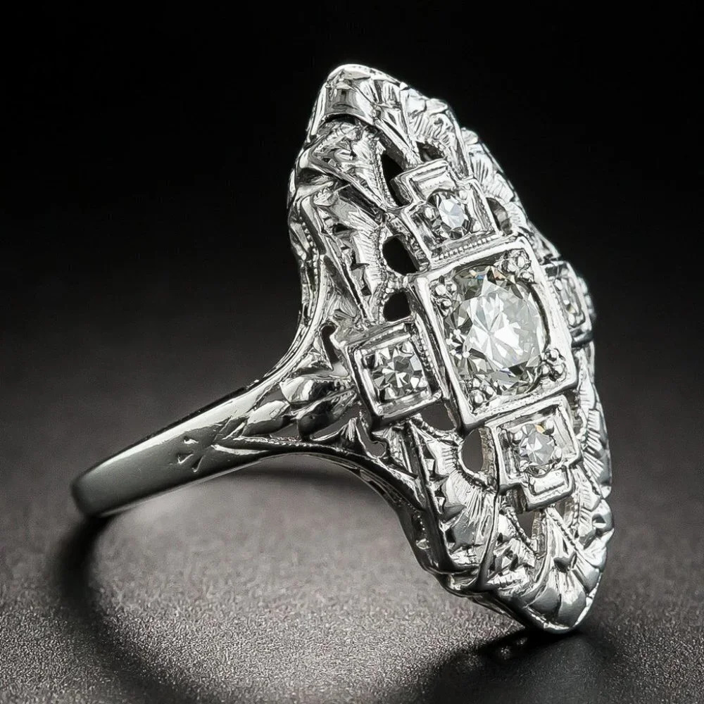 ✨ Beautiful 925 Silver Plated CZ Diamond Ring for Women, MARR9264